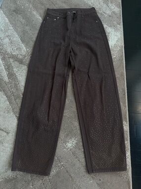 Rotate Basha Chocolate Brown Jean